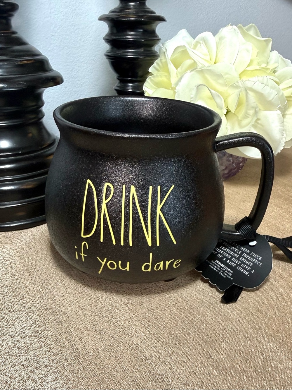 NWT DRINK IF YOU DARE  Ceramic Cauldron Mug